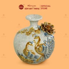 Quả Hút Lộc Men Rạn Công Đào Đắp Nổi