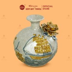 Quả Hút Lộc Men Rạn Thuận Buồm Xuôi Gió Đắp Nổi