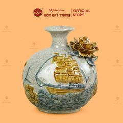 Quả Hút Lộc Men Rạn Thuận Buồm Xuôi Gió Đắp Nổi