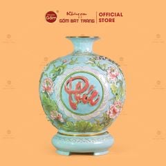 Quả Hút Lộc Men Xanh Ngọc Phúc Lộc Thọ Vẽ Vàng