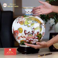 Quả Hút Lộc Niên Niên Hữu Dư Bạch Bảo Vẽ Vàng