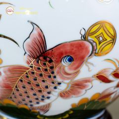 Quả Hút Lộc Niên Niên Hữu Dư Bạch Bảo Vẽ Vàng