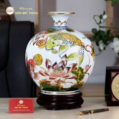 Quả Hút Lộc Niên Niên Hữu Dư Bạch Bảo Vẽ Vàng