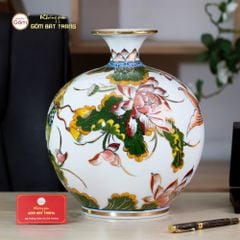 Quả Hút Lộc Niên Niên Hữu Dư Bạch Bảo Vẽ Vàng
