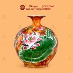 Quả Hút Lộc Niên Niên Hữu Dư Cẩm Thạch Kim Bảo Vẽ Vàng