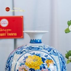 Quả Hút Lộc Song Thọ Mẫu Đơn Phú Quý Tứ Thời Lam Huế Gấm Ngọc
