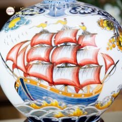 Quả Hút Lộc Thuận Buồm Xuôi Gió Hồng Vận Én Đào Bạch Bảo Vẽ Vàng