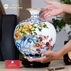 Quả Hút Lộc Thuận Buồm Xuôi Gió Hồng Vận Én Đào Bạch Bảo Vẽ Vàng