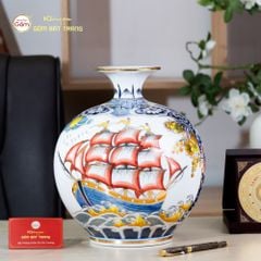 Quả Hút Lộc Thuận Buồm Xuôi Gió Hồng Vận Én Đào Bạch Bảo Vẽ Vàng
