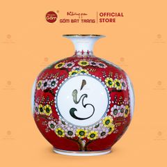 Quả Hút Lộc Vạn Sự Như Ý Tứ Hoa Phú Quý Hồng Bảo Vẽ Vàng