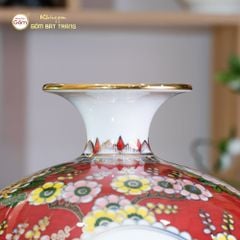 Quả Hút Lộc Vạn Sự Như Ý Tứ Hoa Phú Quý Hồng Bảo Vẽ Vàng