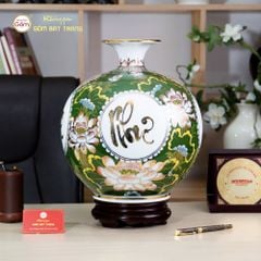 Quả Hút Lộc Vạn Sự Như Ý Tứ Hoa Phú Quý Lục Bảo Vẽ Vàng