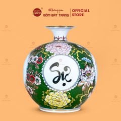 Quả Hút Lộc Vạn Sự Như Ý Tứ Hoa Phú Quý Lục Bảo Vẽ Vàng