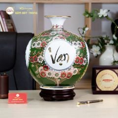 Quả Hút Lộc Vạn Sự Như Ý Tứ Hoa Phú Quý Lục Bảo Vẽ Vàng