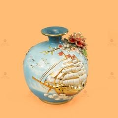 Quả Hút Lộc Xanh Biển Thuận Buồm Xuôi Gió Vẽ Vàng