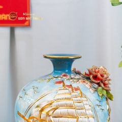 Quả Hút Lộc Xanh Biển Thuận Buồm Xuôi Gió Vẽ Vàng