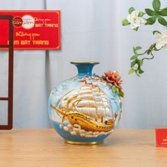Quả Hút Lộc Xanh Biển Thuận Buồm Xuôi Gió Vẽ Vàng