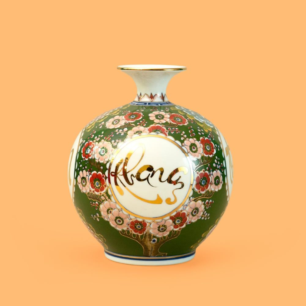 Quả Hút Lộc Xanh Ngọc An Khang Thịnh Vượng Tứ Hoa Phú Quý Vẽ Vàng