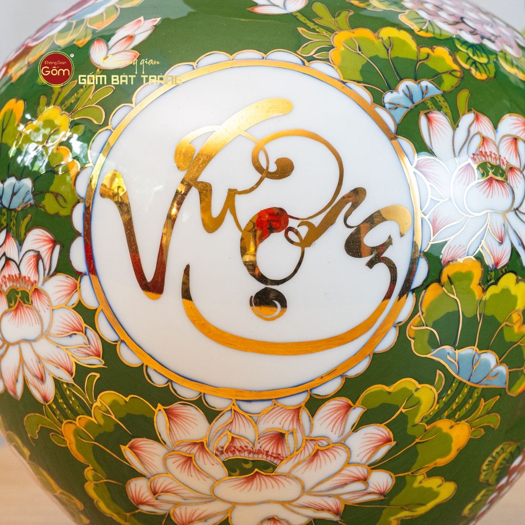 Quả Hút Lộc Xanh Ngọc An Khang Thịnh Vượng Tứ Hoa Phú Quý Vẽ Vàng
