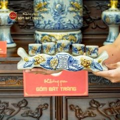 [Set Cơ Bản] Bộ Đồ Thờ Bác Hồ Men Rạn (10 món)
