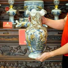 [Set Cao Cấp] Bộ Đồ Thờ Bác Hồ Men Rạn (16 món)