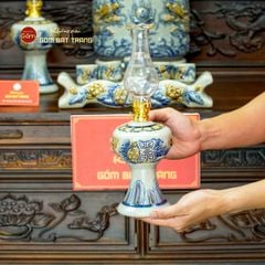 [Set Cao Cấp] Bộ Đồ Thờ Bác Hồ Men Rạn (16 món)