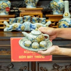 [Set Cao Cấp] Bộ Đồ Thờ Gia Tiên Men Rạn (17 món)