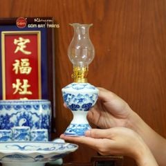 [Set Cơ Bản] Bộ Đồ Thờ Ông Táo Men Lam (6 món)