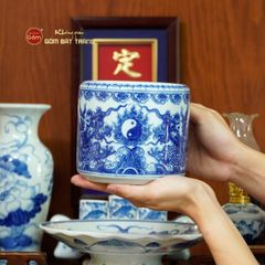 [Set Cơ Bản] Bộ Đồ Thờ Ông Táo Men Lam (6 món)