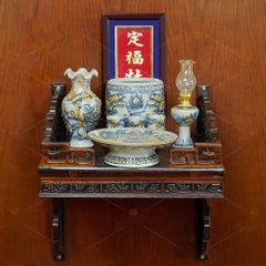 [Set Cơ Bản] Bộ Đồ Thờ Ông Táo Men Rạn (6 món)