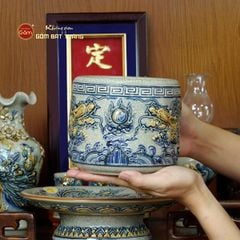 [Set Cơ Bản] Bộ Đồ Thờ Ông Táo Men Rạn (6 món)