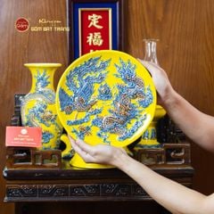 [Set Cơ Bản] Bộ Đồ Thờ Ông Táo Men Vàng (6 món)