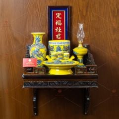 [Set Cơ Bản] Bộ Đồ Thờ Ông Táo Men Vàng (6 món)