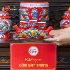 [Set Cơ Bản] Bộ Đồ Thờ Phật Men Đỏ (10 món)
