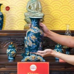 [Set Cơ Bản] Bộ Đồ Thờ Phật Men Lục (10 món)