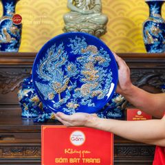 [Set Cơ Bản] Bộ Đồ Thờ Phật Men Xanh Coban (10 món)