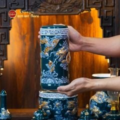 [Set Cơ Bản] Bộ Đồ Thờ Thần Tài Thổ Địa Men Lục (9 món)