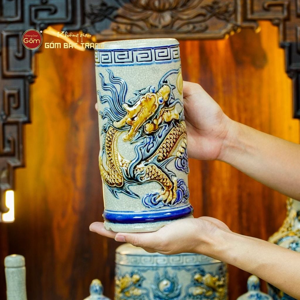 [Set Cơ Bản] Bộ Đồ Thờ Thần Tài Thổ Địa Men Rạn (9 món)