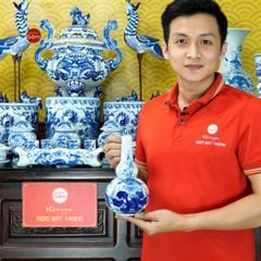 [Set Hào Gia] Bộ Đồ Thờ Gia Tiên Men Lam (34 món)