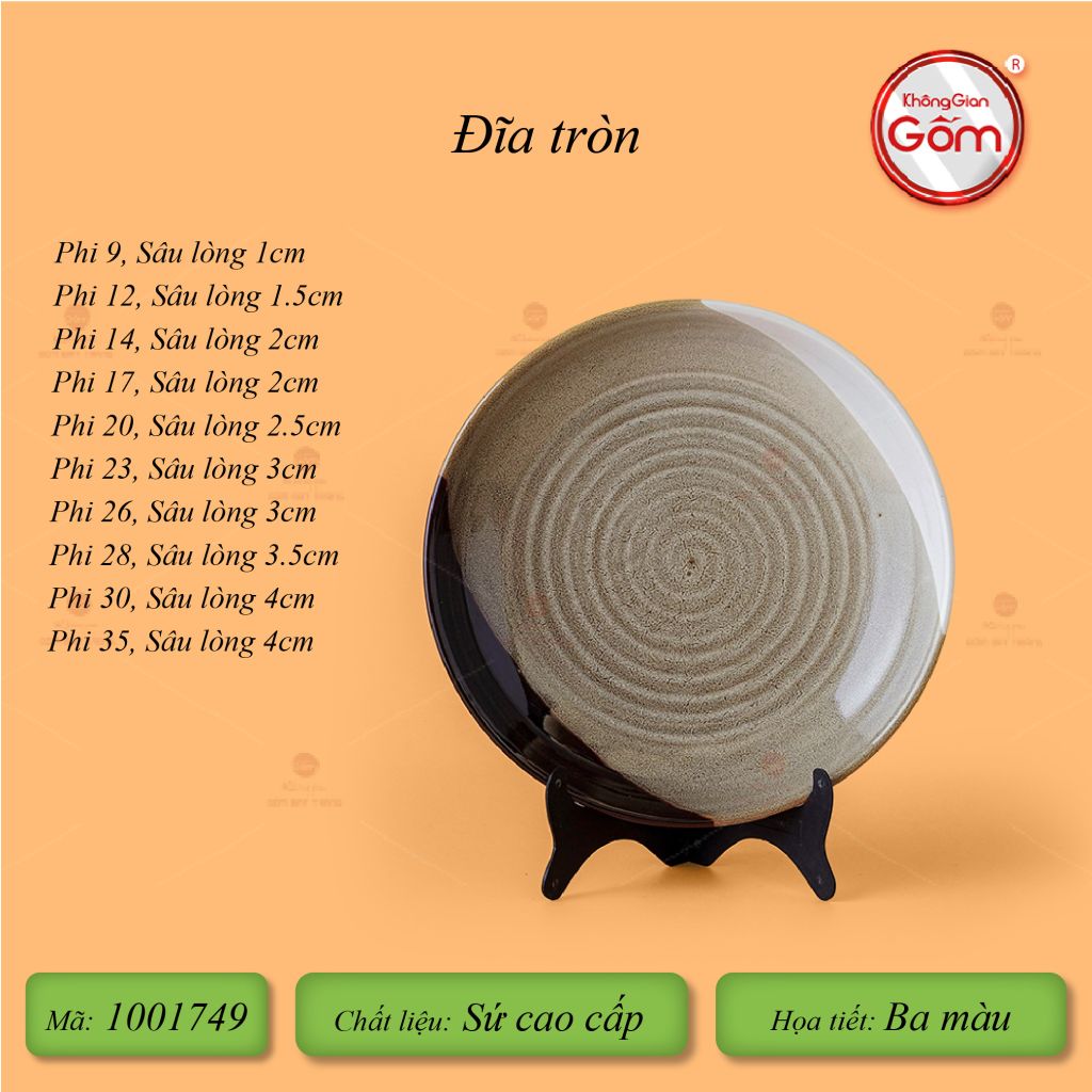 Bộ Bàn Ăn 4 Người (10 món) Men Hỏa Biến Ba Màu