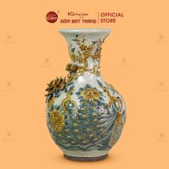 Tỏi Bình Men Rạn Công Đào Hoa Đắp Đổi