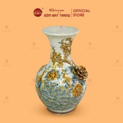 Tỏi Bình Men Rạn Công Đào Hoa Đắp Đổi