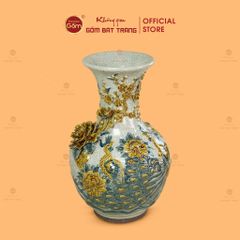 Tỏi Bình Men Rạn Công Đào Hoa Đắp Đổi