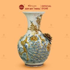 Tỏi Bình Men Rạn Công Đào Hoa Đắp Đổi