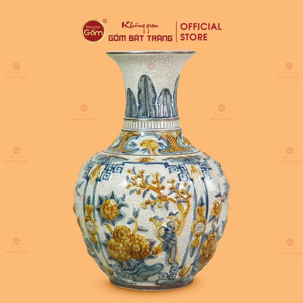 Tỏi Bình Men Rạn Tứ Cảnh