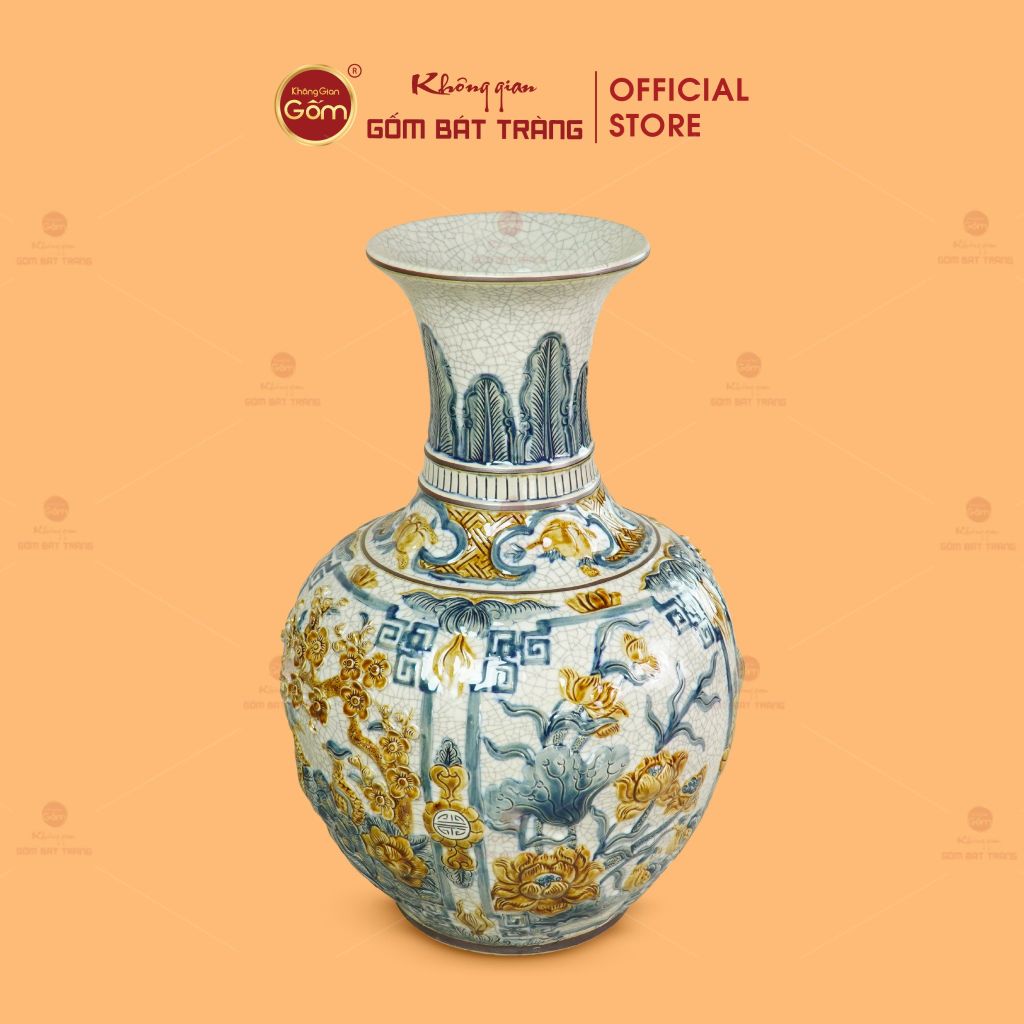 Tỏi Bình Men Rạn Tứ Cảnh