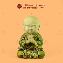 Tượng Chú Tiểu Men Xanh Ngọc