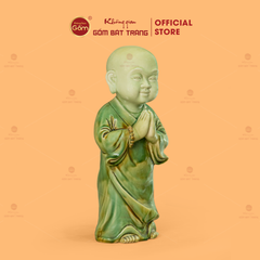 Tượng Chú Tiểu Men Xanh Ngọc