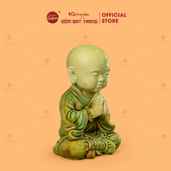 Tượng Chú Tiểu Men Xanh Ngọc