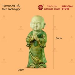 Tượng Chú Tiểu Men Xanh Ngọc